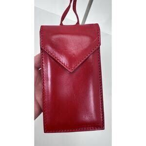 ⭐️ Les Hommes Red Leather Mini Cross Neck Bag